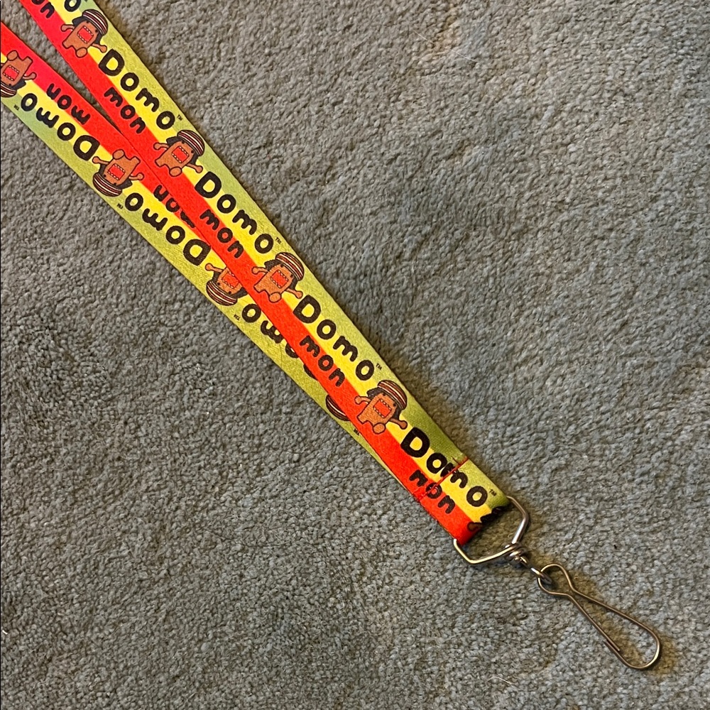 Vintage Y2K Rasta Reggae Dreadlocks Domo Mon Yellow Red Green Striped Lanyard